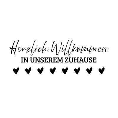 Herzlich Willkommen in unserem Zuhause PNG SVG Datei - Download Plotterdatei - svg png Datei - Deko Haus Wohnung DIY 