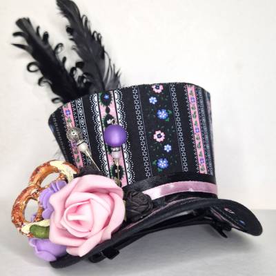 Mini-Hütchen - Oktoberfest Fascinator Hochzeit Dirndl Breze