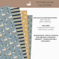Cottage Goose Collection: 10 hand drawn Seamless Patterns for Scrapbooking and Sublimation, Paper Crafts Bild 2
