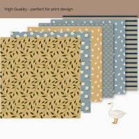 Cottage Goose Collection: 10 hand drawn Seamless Patterns for Scrapbooking and Sublimation, Paper Crafts Bild 3