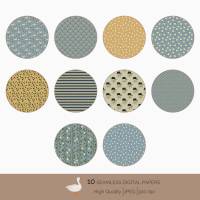 Cottage Goose Collection: 10 hand drawn Seamless Patterns for Scrapbooking and Sublimation, Paper Crafts Bild 5