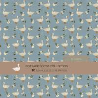 Cottage Goose Collection: 10 hand drawn Seamless Patterns for Scrapbooking and Sublimation, Paper Crafts Bild 8