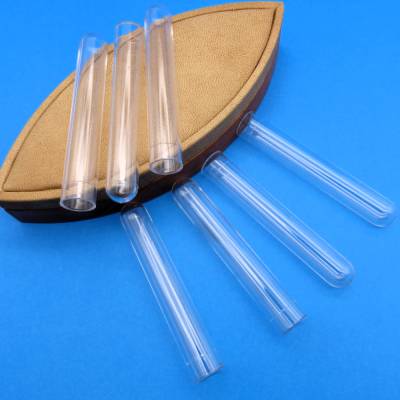 Reagenzglas aus Kunststoff, transparent, 100 x 16 mm, Form A, zum Dekorieren + Basteln  + Floristik 