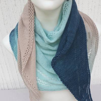 Lacetuch kleines Schultertuch aus extrafeiner Schurwolle (Merinowolle) – handgefärbt & soft