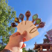 Lesezeichen mit Metallklammer und Cabochon aus Epoxidharz – stilvoll & einzigartig - ein besonderes Geschenk für Leser Bild 2