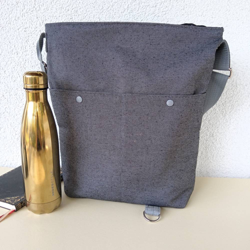 schwarze Cord Tasche zum Umhängen -Männertasche Herren Tasche