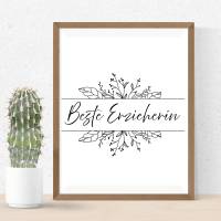 Beste Erzieherin PNG SVG Datei - Download Plotterdatei - svg png Datei - Liebe Love Kindergarten Bild 4