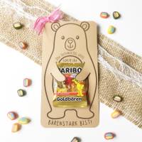 Druckvorlage Karte Du schaffst das - bärenstark - Einschulung - Schulanfang - ausdrucken - Motivation Bild 1