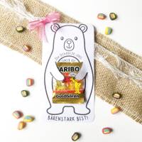 Druckvorlage Karte Du schaffst das - bärenstark - Einschulung - Schulanfang - ausdrucken - Motivation Bild 4