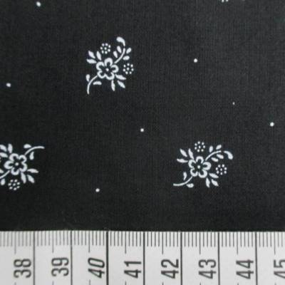 Trachtenstoff Blumen schwarz Oeko-Tex Standard 100(1m/12,-€)