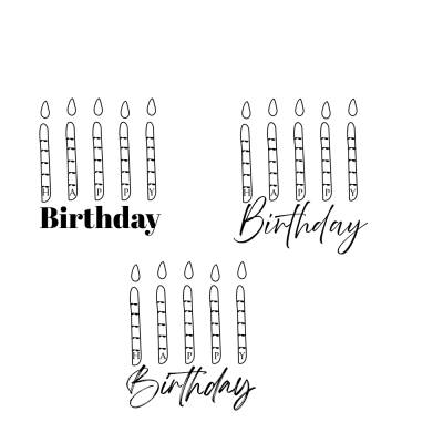 Happy Birthday Candle Bundle PNG SVG Datei - Download Plotterdatei - Plotter File - Geburtstag Kerzen Feier Party 