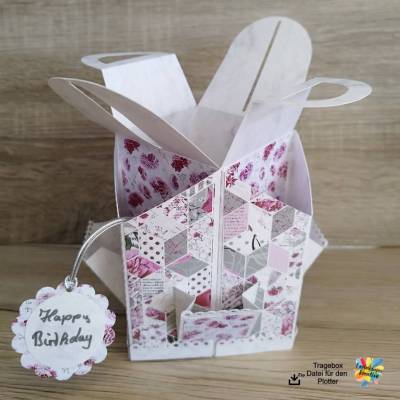 Plotterdatei Tragebox – Vielseitige DIY-Box als SVG, DXF & kompatibel mit DS-Cricut & Brother