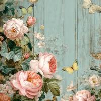 4 florale Vintage Grafiken zum Download - 4 JPG Dateien, 300 dpi - Romantic Rose - 600000 Bild 2