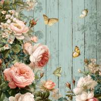 4 florale Vintage Grafiken zum Download - 4 JPG Dateien, 300 dpi - Romantic Rose - 600000 Bild 3
