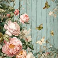 4 florale Vintage Grafiken zum Download - 4 JPG Dateien, 300 dpi - Romantic Rose - 600000 Bild 4