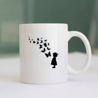 Mädchen mit Schmetterling Bundle PNG SVG Datei - Download Plotterdatei - Plotter File - Kleines Mädchen von Schmetterlin Bild 6