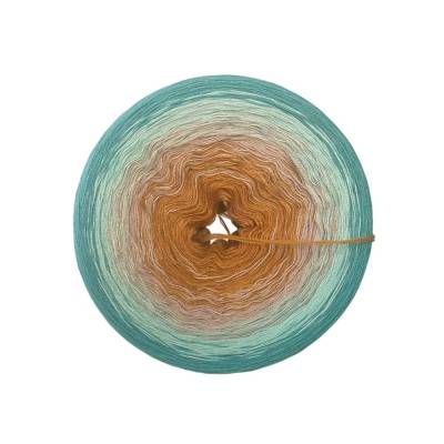 (75,88€/kg) Farbverlaufsgarn / Bobbel Eisvogel