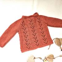 Baby Strickjacke CM in Tomatenrot und Größe 68/74 Bild 5