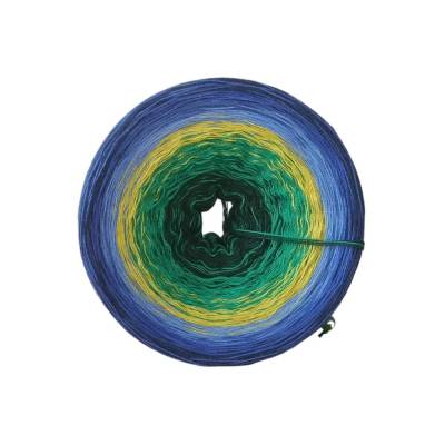 (75,88€/kg) Farbverlaufsgarn / Bobbel Pfauenfeder 