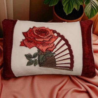 N-KH0021 Kissenbezug für zb. Kirschkernkissen 28x18cm - handmade, bestickt