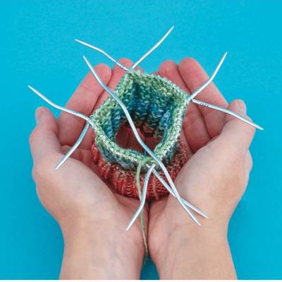 addi CraSy Snake Lace 15 cm 2,5mm 3 mm oder 3,5 mm– Ergonomische Stricknadeln für sicheren Halt