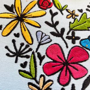 Stickdatei Blumenherz in 6 Größen, Maschinenstickerei, Stickmuster mit Blumen Motiv Bild 4