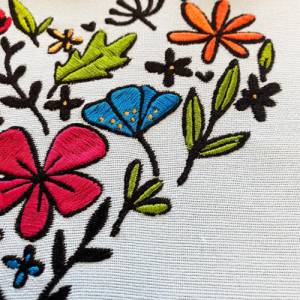 Stickdatei Blumenherz in 6 Größen, Maschinenstickerei, Stickmuster mit Blumen Motiv Bild 5