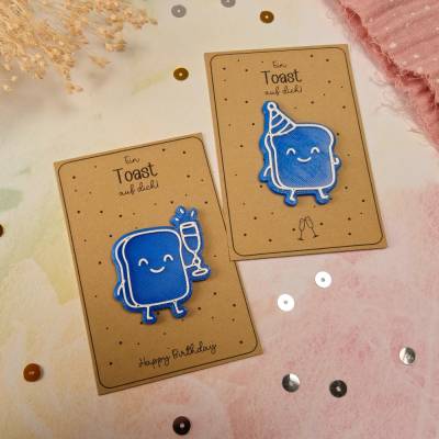 3D Druckdatei Set Geburtstag • Toast mit Spruchkarte •  STL + 3mf Model + A4 Vorlage 