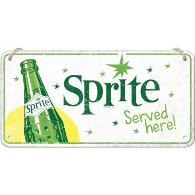 Sprite Hängeschild 20x10 cm – Deko Schild aus Stahlblech für Bar, Kneipe & Gaststätte