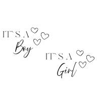 It's A Girl / It's A Boy Bundle PNG SVG Datei - Download Plotterdatei - Plotter File - Its a Boy Its a Girl - Family Lov Bild 1