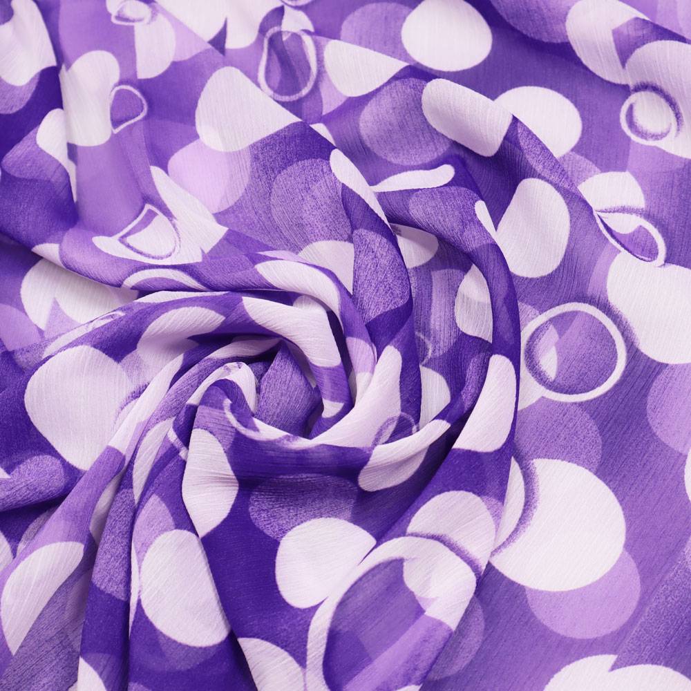 Stoff Chiffon Crepe Krepp Blusenstoff Kleiderstoff mit Punkte