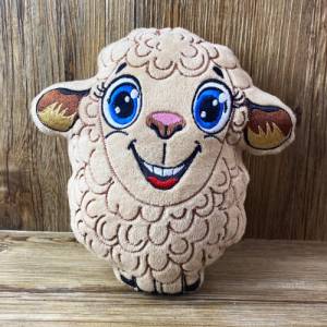 Stickdatei ITH Schaf Ulla für Rahmen 16x26 cm, Maschinenstickerei, ITH Stickmuster mit Tiermotiv Bild 1