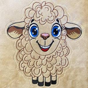 Stickdatei ITH Schaf Ulla für Rahmen 16x26 cm, Maschinenstickerei, ITH Stickmuster mit Tiermotiv Bild 5