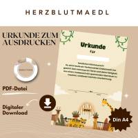 Geburtstag im Zoo für Kinder mit Tiermotiven | DIN A4 Schulausflug in den Zoo Bild 1