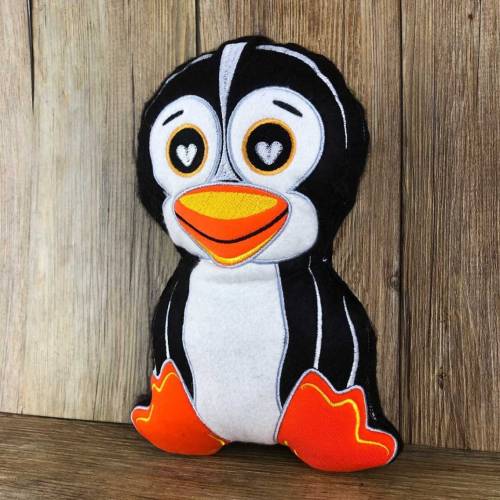 Stickdatei ITH Pinguin TIMMY für Rahmen 20×30cm, Maschinenstickerei, ITH Stickmuster mit Tiermotiv
