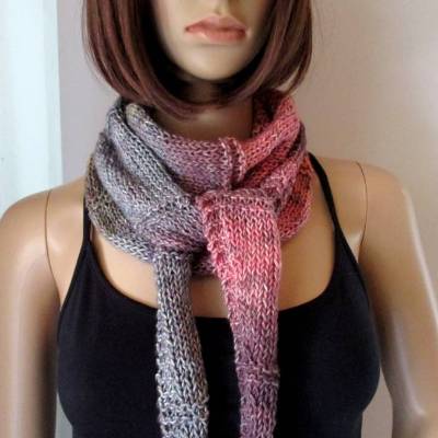 Schaltuch, Halstuch aus weicher Biobaumwolle in tollen Farben, Dreieckstuch, gestrickt