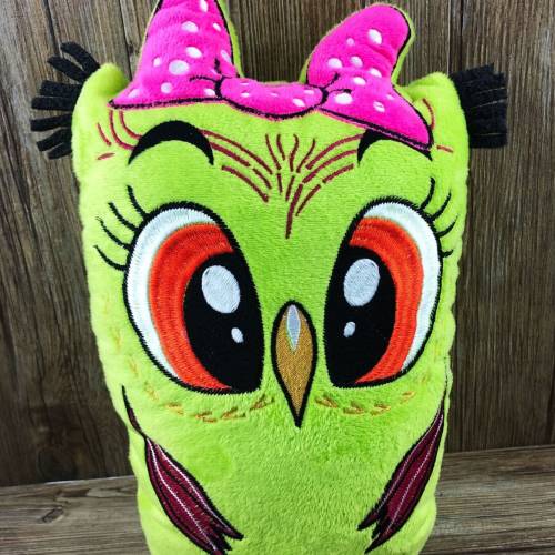 Stickdatei ITH Eule Schleife für Rahmen 20×30cm, Maschinenstickerei, ITH Stickmuster mit Tiermotiv