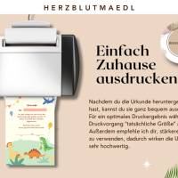 Personalisierte Dino Urkunde – Mitgebsel für Dinoparty, Dinosaurier Kindergeburtstag, Dino Forscher Zertifikat Bild 3