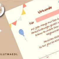 Personalisierte Dino Urkunde – Mitgebsel für Dinoparty, Dinosaurier Kindergeburtstag, Dino Forscher Zertifikat Bild 5