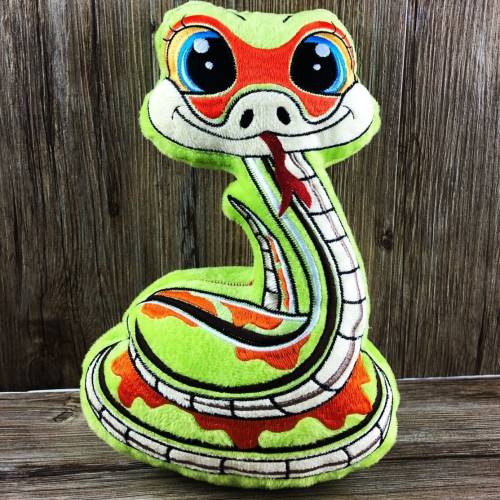 Stickdatei ITH Schlange SISSI für Rahmen 20×30 cm, Maschinenstickerei, ITH Stickmuster mit Tiermotiv