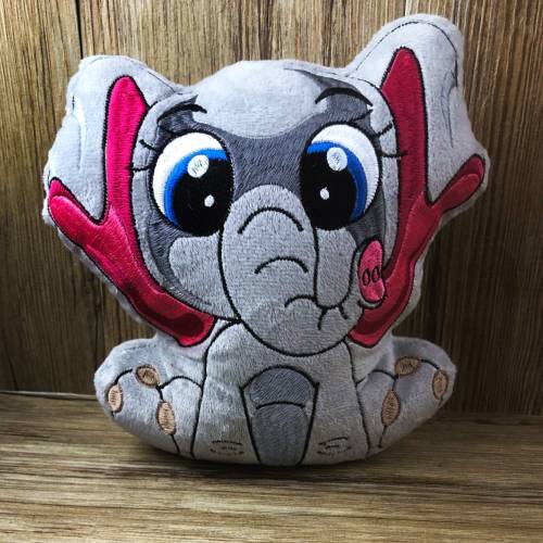 Stickdatei ITH Elefant Betty für Rahmen 20 × 30 cm, Maschinenstickerei, ITH Stickmuster mit Tiermotiv