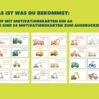 Mutmachkarten – Positive Affirmationen für Kinder mit Bagger- und Baustellenmotiven Bild 2