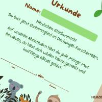 Dschungelparty Mitgebsel – Personalisierte Urkunden zum Ausdrucken für Kindergeburtstag & Abenteuerfeier Bild 6