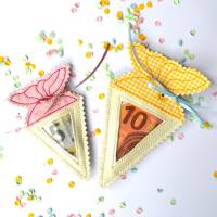 Stickdatei Schulanfang Schultüte mit Sichtfenster vier Größen Bild 1