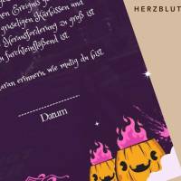 Urkunde Halloween-Grusel-Urkunde | Kinder-Halloweenparty | Vampir | Kürbis Spinnennetz Urkunden A4 | Kinderparty | Bild 7