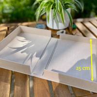 Kassette 25 cm lang Fotobox Klappschachtel aus Baumwoll-Leinen zur Aufbewahrung von Fotos, Fotobüchern u. Andenken Bild 1