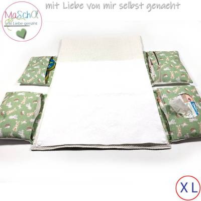 Wickelunterlage plus Wickeltasche Musselin Waldtiere – Praktisch & Stilvoll