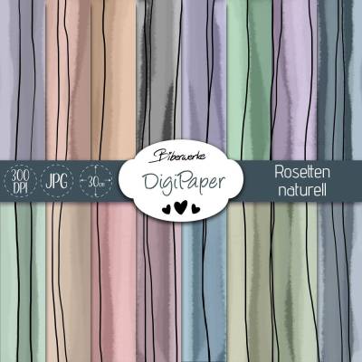 16x DigiPaper Rosetten naturell perfekt für Rosetten - Zum Drucken oder Sublimieren - DigiPapier von Biberwerke