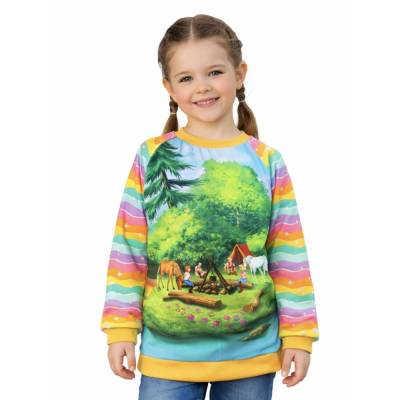 Handmade Pullover mit Bibi und Tina // Kleidung von Bibi und Tina für kleine Pferdefans //