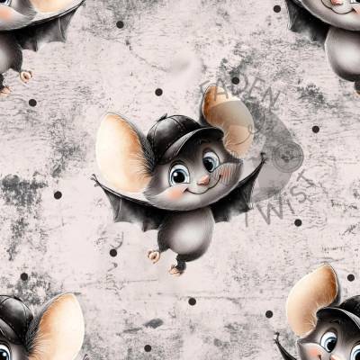 Stoff, Meterware - Fledermaus, Halloween, Herbst, Cool, Jungsstoff, Mädchenstoff - verschiedene Stoffarten